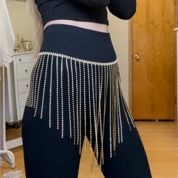 Gold rhinestone skirt - Picture 5 of 10